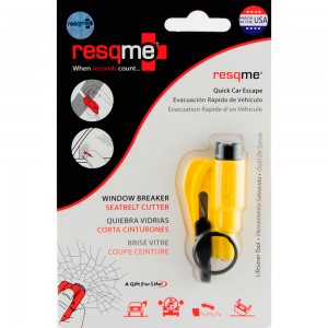RESQME 2 in 1 Keychain Rescue Tool Yellow Retail