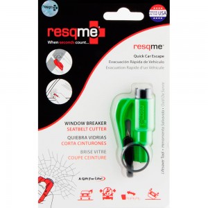 RESQME 2 in 1 Keychain Rescue Tool Green Retail