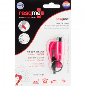 RESQME 2 in 1 Keychain Rescue Tool Fuchsia Retail